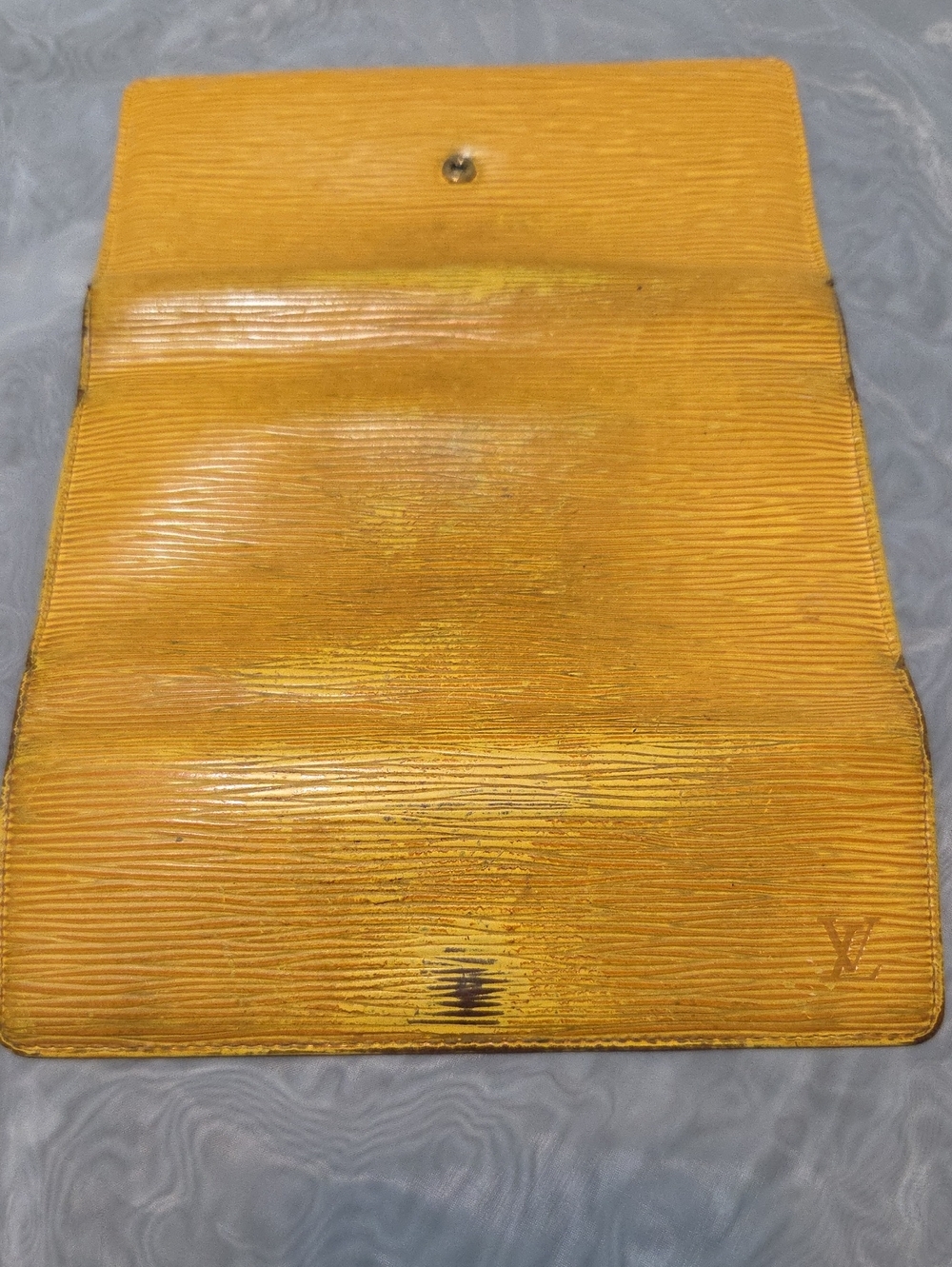 Louis Vuitton Yellow Epi Leather Fold-Over Wallet